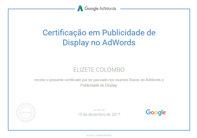 Certificação Google Adwords